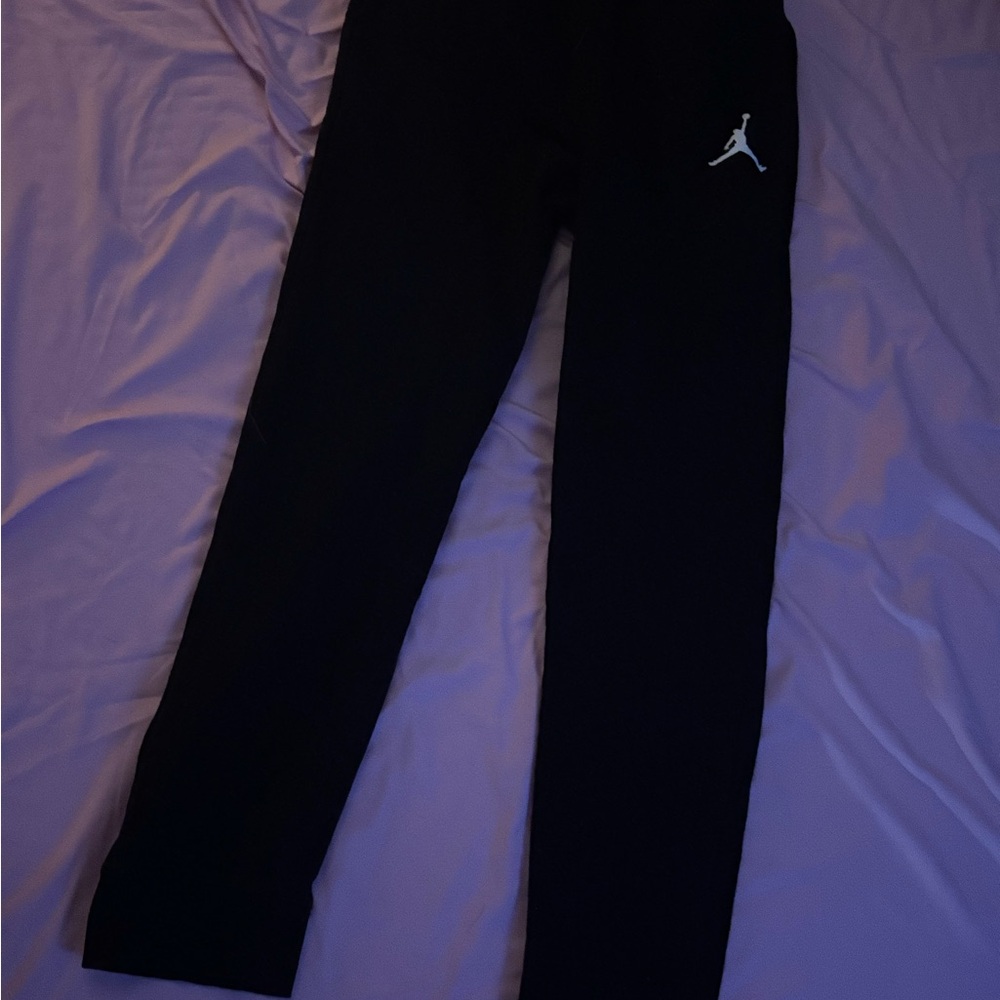 Jordan Kids Black Sweatpants with White Logo